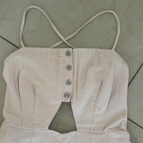 Free people Cream Jumpsuit - Picture 2 of 6